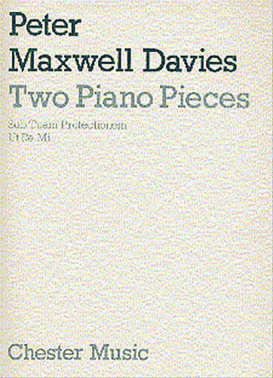 Peter Maxwell Davies: Two Piano Pieces Piano Solo scores gallery preview page 1