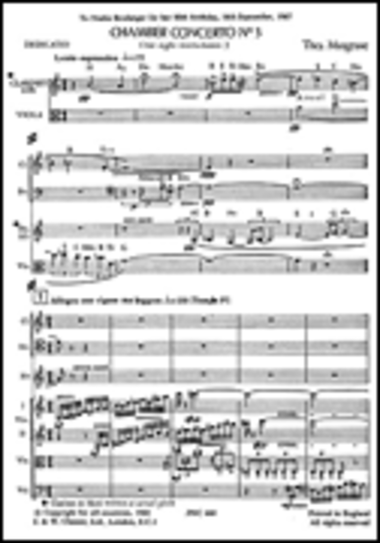 Thea Musgrave: Chamber Concerto No.3 (Study Score)