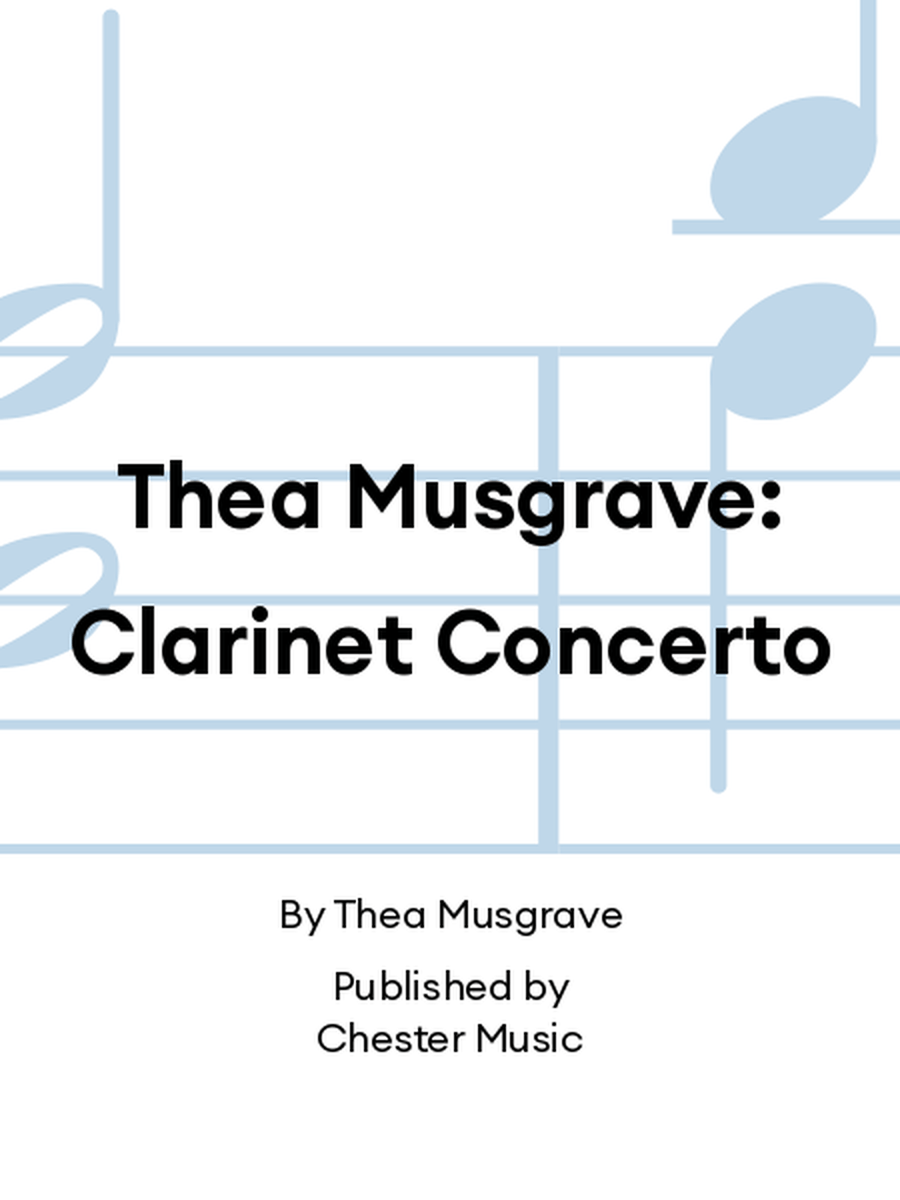 Thea Musgrave: Clarinet Concerto Clarinet Solo scores gallery preview page 1