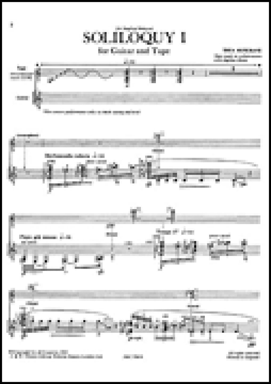 Thea Musgrave: Soliloquy I Gtr/cass Gtr Part Acoustic Guitar scores gallery preview page 1