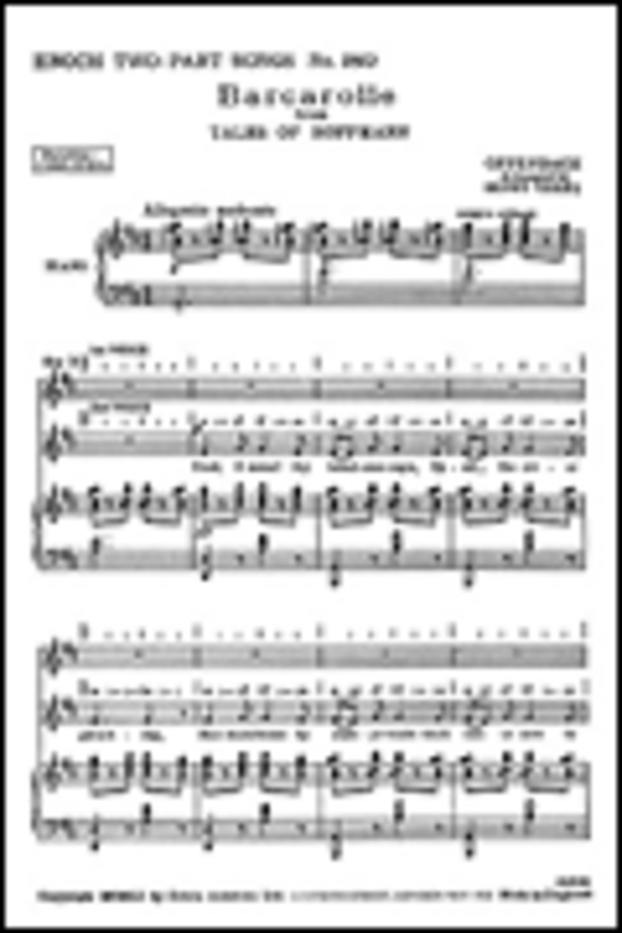 Jacques Offenbach: Barcarolle (Tales Of Hoffmann) - (2-Part) 2-Part scores gallery preview page 1