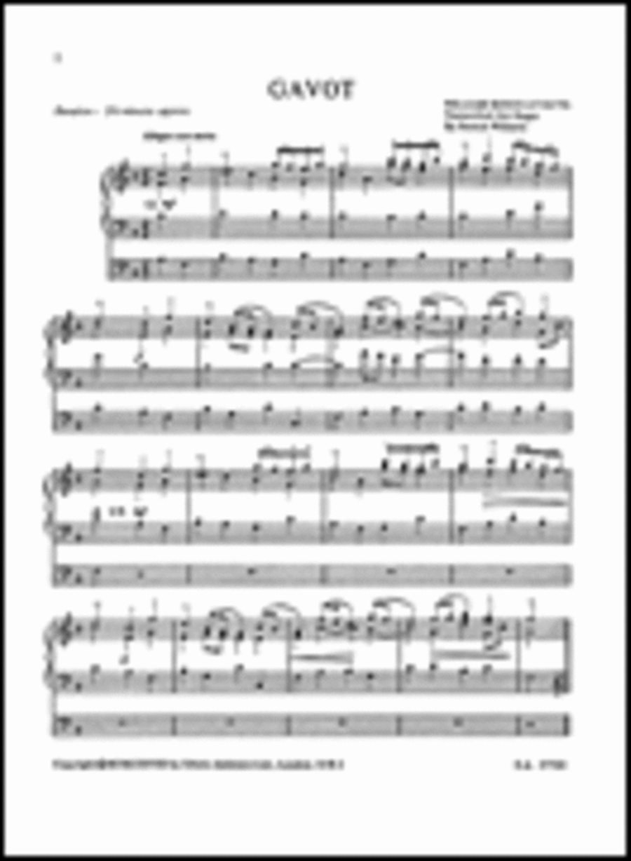 William Boyce: Gavot From Symphony No. 4 (Organ) Organ scores gallery preview page 1