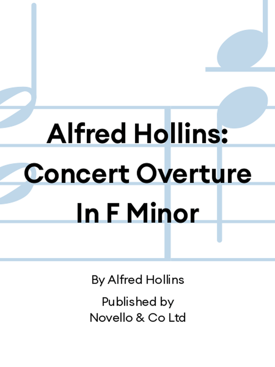 Alfred Hollins: Concert Overture In F Minor Organ scores gallery preview page 1