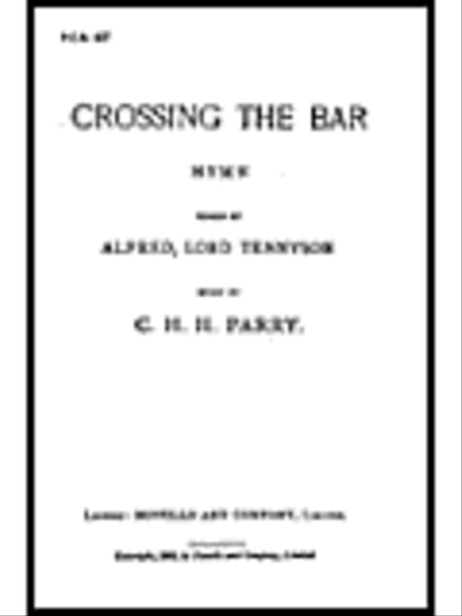 Crossing the Bar Crossing the Bar 4-Part scores gallery preview page 1