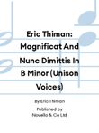 Eric Thiman: Magnificat And Nunc Dimittis In B Minor (Unison Voices)