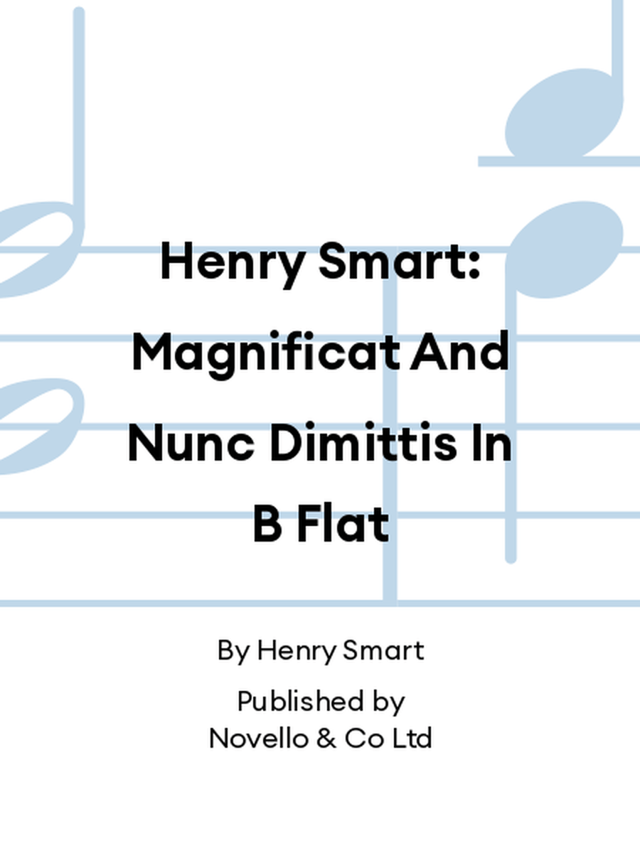 Henry Smart: Magnificat And Nunc Dimittis In B Flat 4-Part scores gallery preview page 1