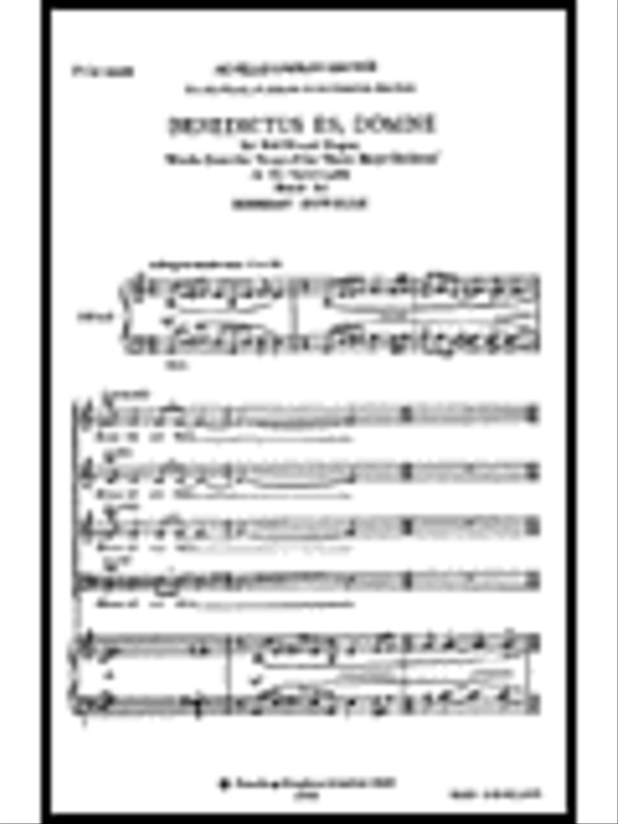 Benedictus Es Domine 4-Part scores gallery preview page 1