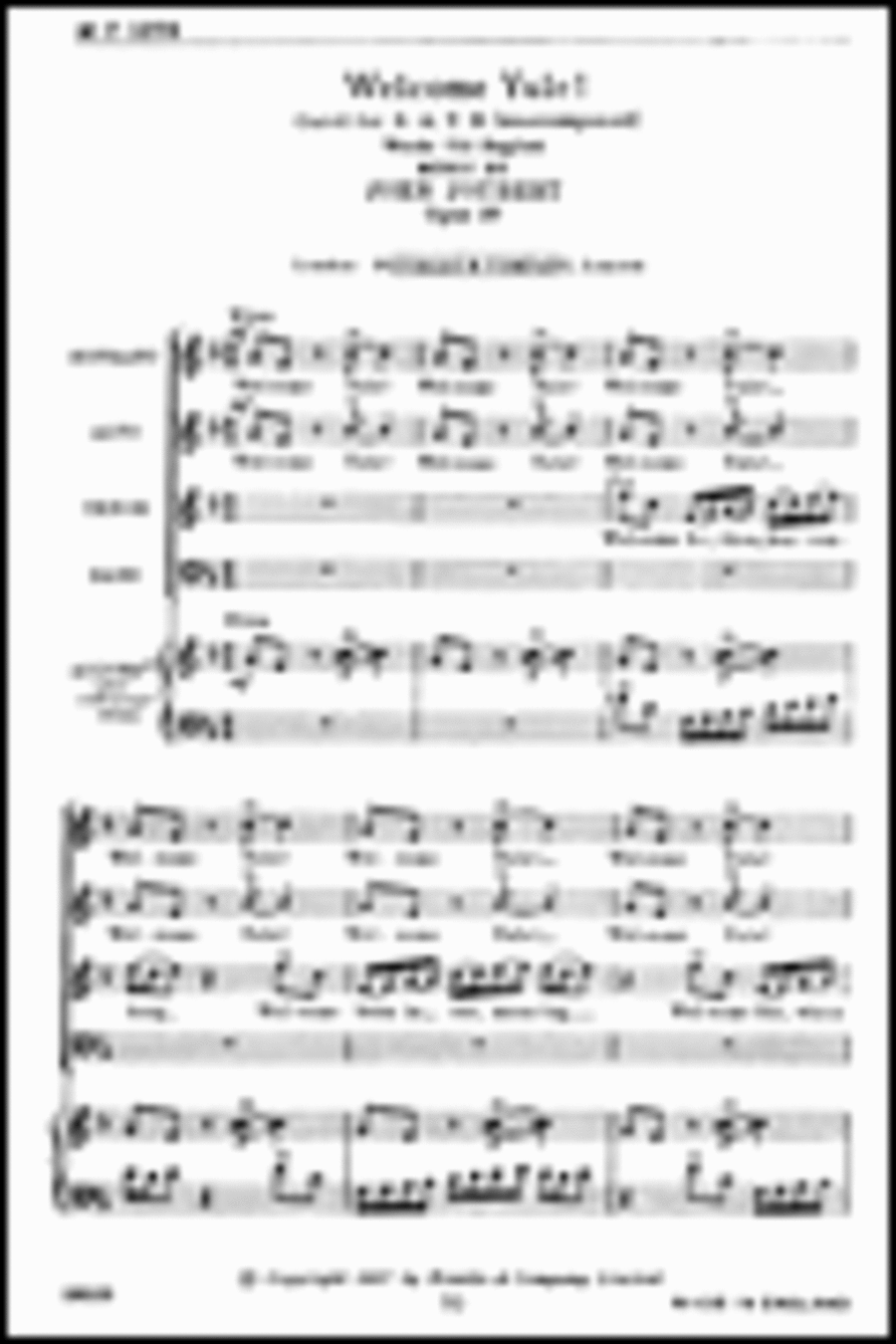 John Joubert: Welcome Yule! Op.27 4-Part scores gallery preview page 1