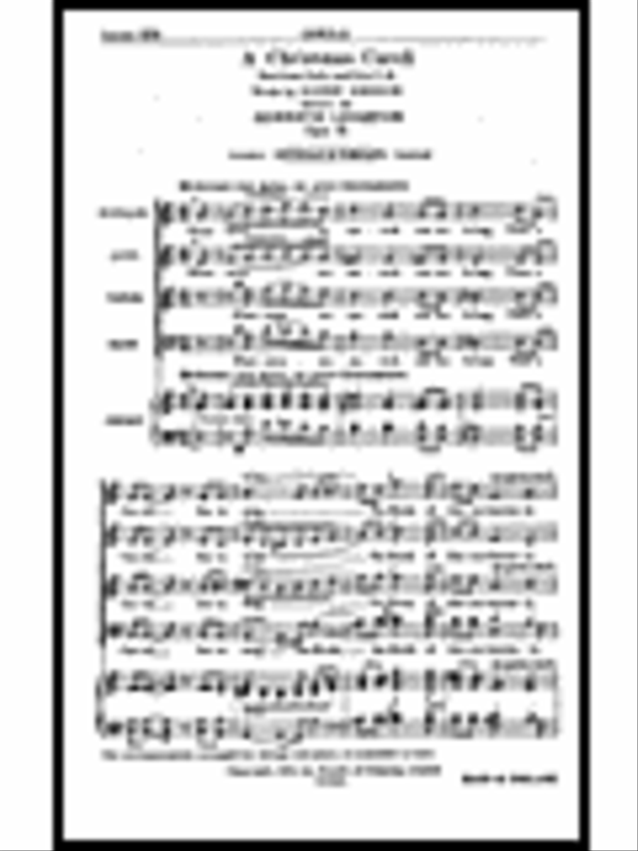 A Christmas Carol – Op. 21 4-Part scores gallery preview page 1
