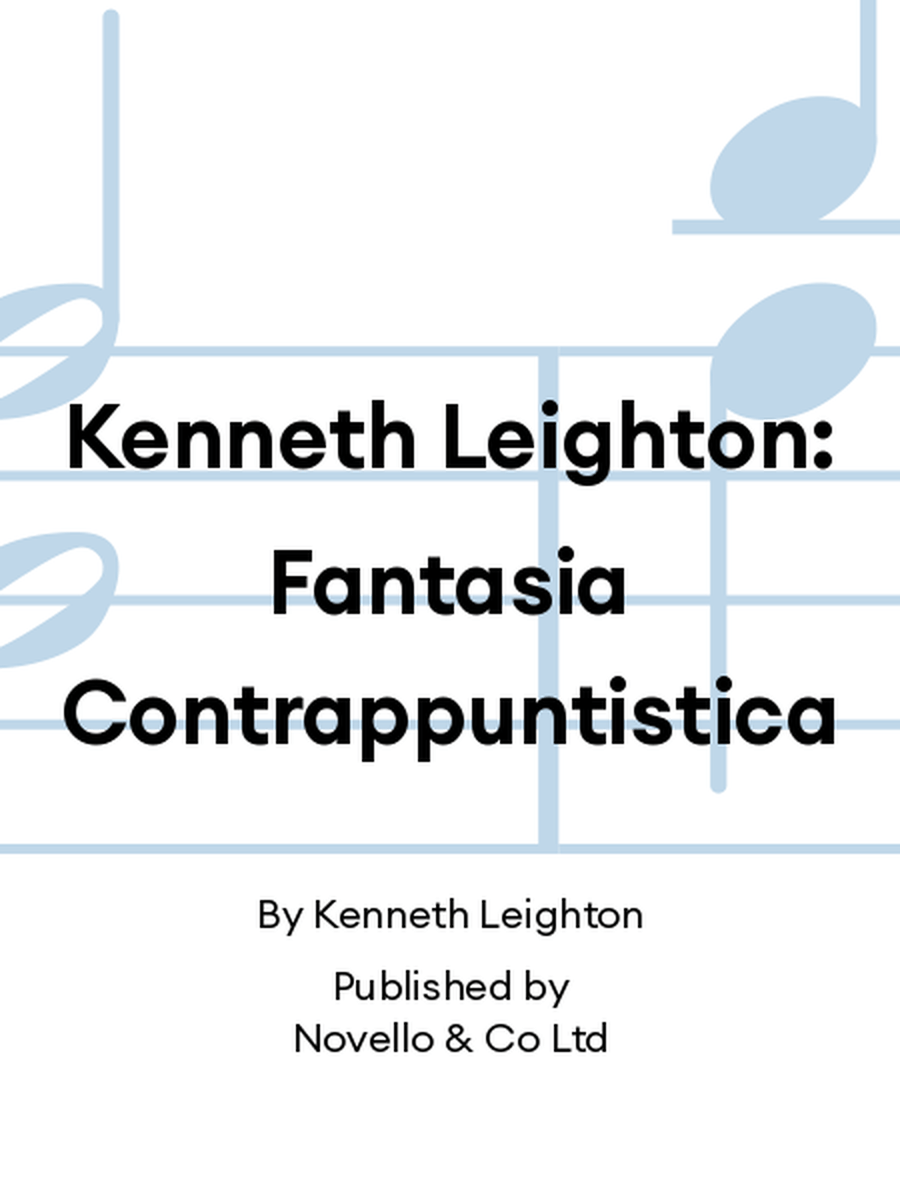 Kenneth Leighton: Fantasia Contrappuntistica Piano Solo scores gallery preview page 1