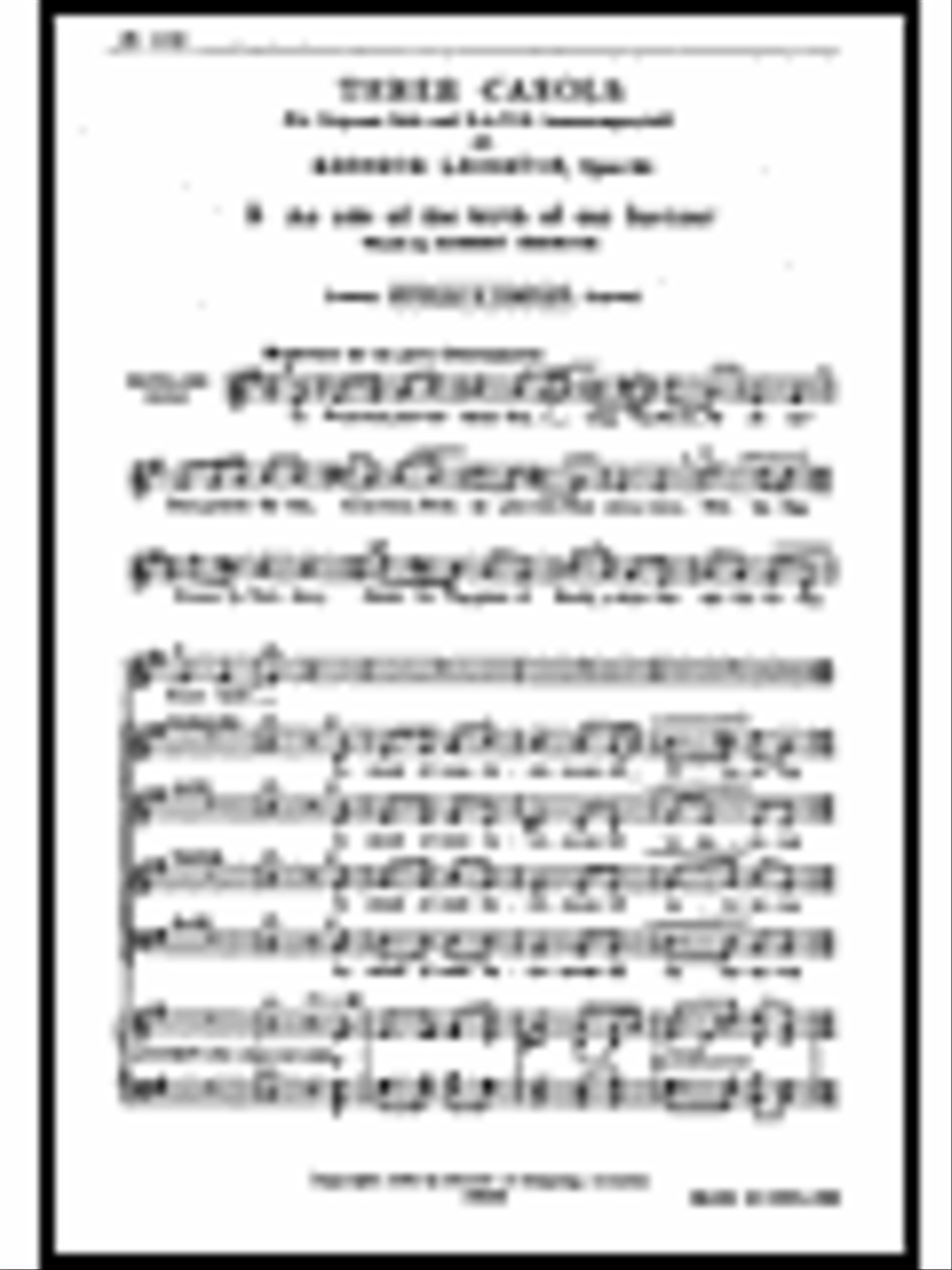 Ode on the Birth of Our Saviour 4-Part scores gallery preview page 1