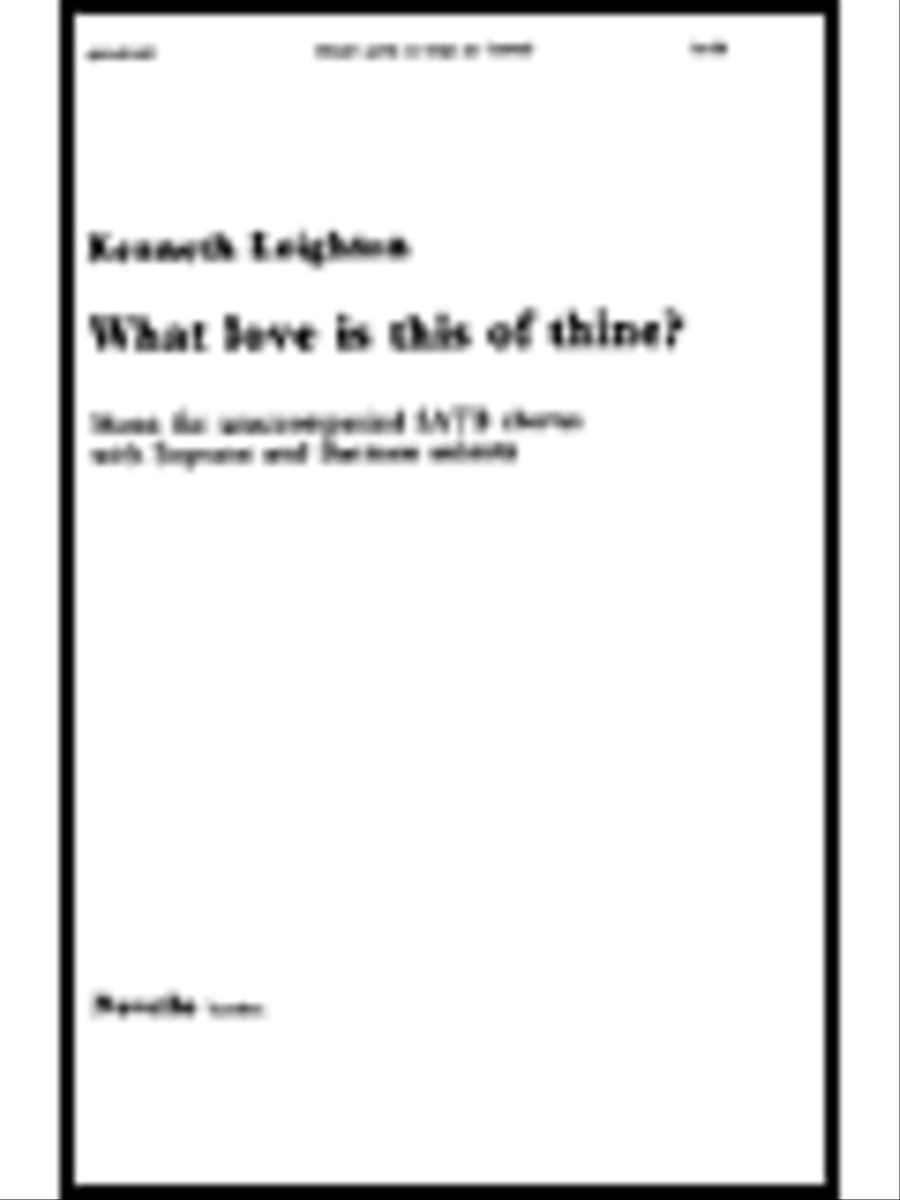 What Love Is This of Thine? 4-Part scores gallery preview page 1