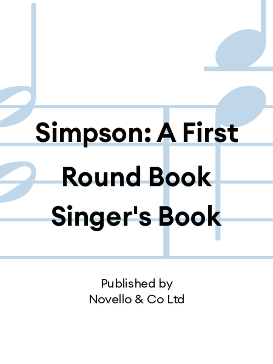Simpson: A First Round Book Singer's Book Voice scores gallery preview page 1