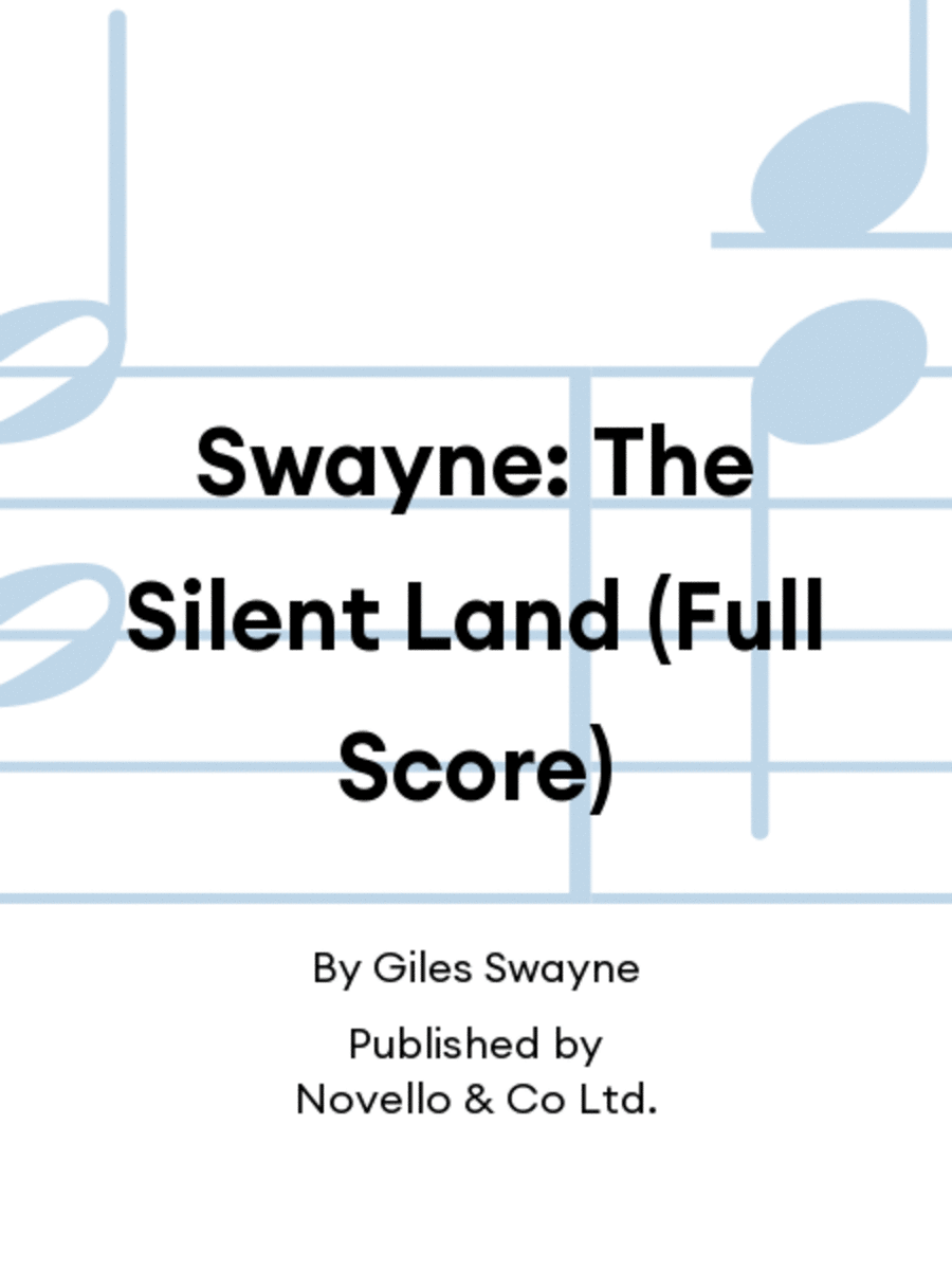 Swayne: The Silent Land (Full Score) 4-Part scores gallery preview page 1