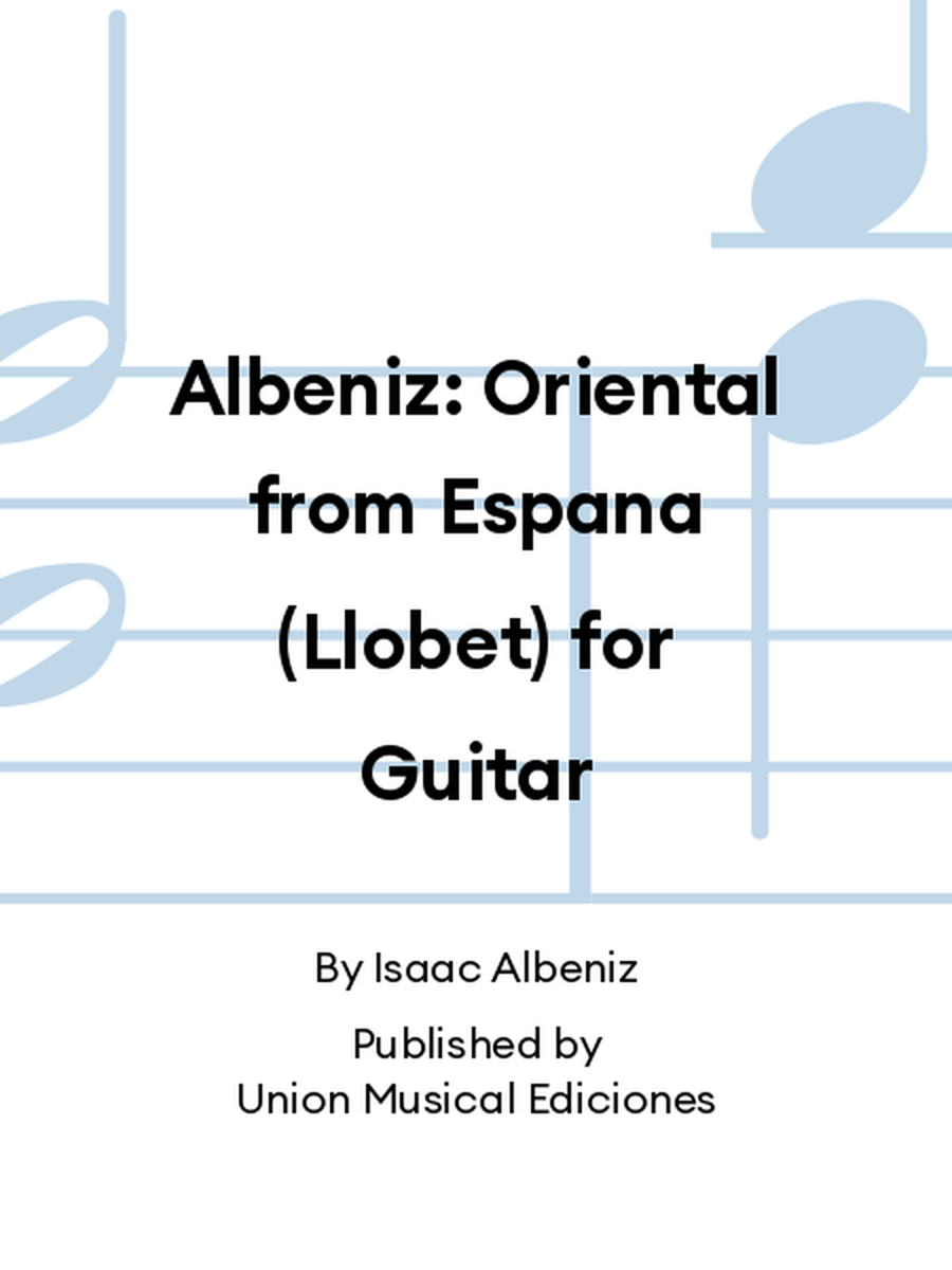 Albeniz: Oriental from Espana (Llobet) for Guitar Acoustic Guitar scores gallery preview page 1