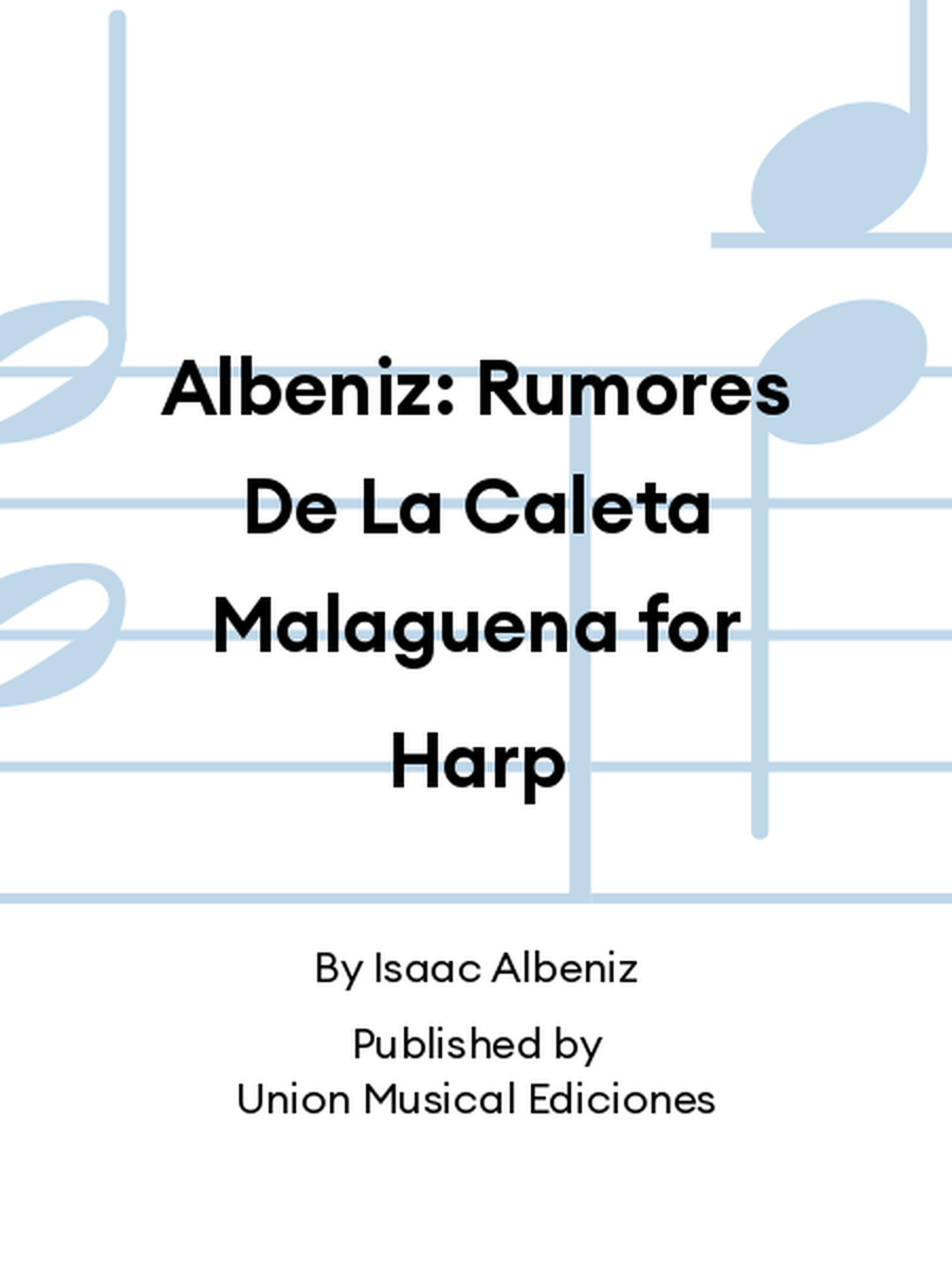 Albeniz: Rumores De La Caleta Malaguena for Harp Harp scores gallery preview page 1