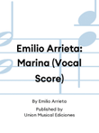 Emilio Arrieta: Marina (Vocal Score)