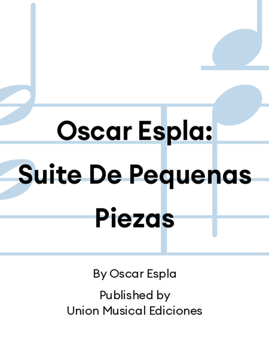 Oscar Espla: Suite De Pequenas Piezas Voice Solo scores gallery preview page 1