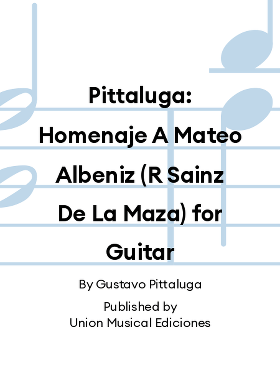 Pittaluga: Homenaje A Mateo Albeniz (R Sainz De La Maza) for Guitar Acoustic Guitar scores gallery preview page 1