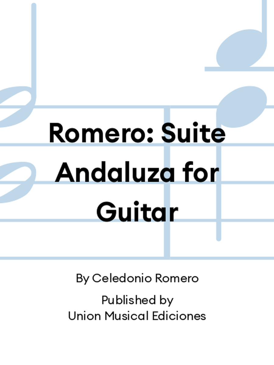 Romero: Suite Andaluza for Guitar Acoustic Guitar scores gallery preview page 1