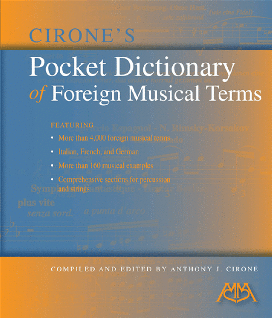 Cirone's Pocket Dictionary of Foreign Musical Terms Collection / Songbook scores gallery preview page 1