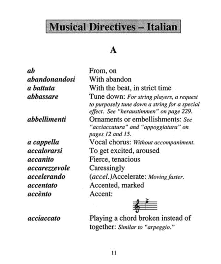 Cirone's Pocket Dictionary of Foreign Musical Terms Collection / Songbook scores gallery preview page 3