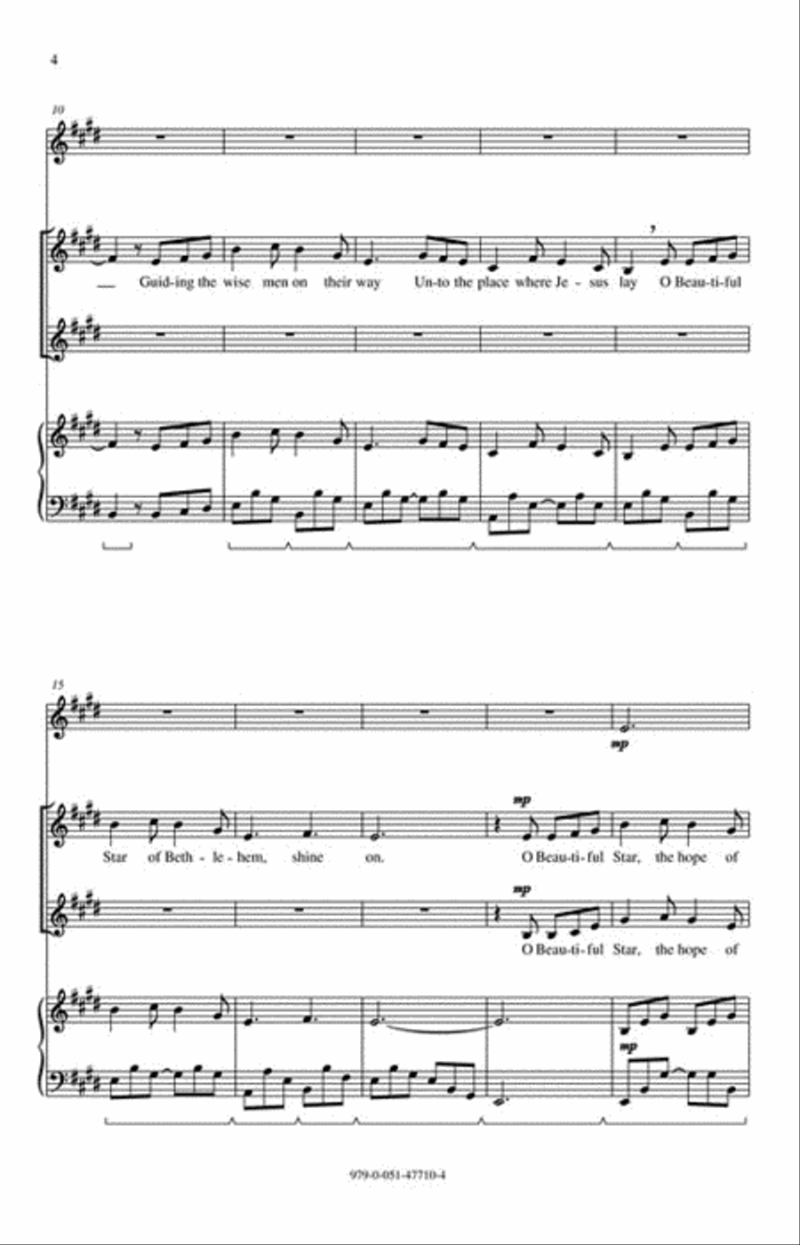 Beautiful Star of Bethlehem 2-Part scores gallery preview page 3