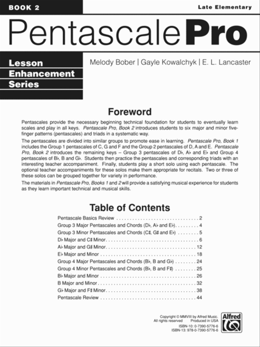 Pentascale Pro, Book 2 Pentascale Pro, Book 2 Piano Method scores gallery preview page 2