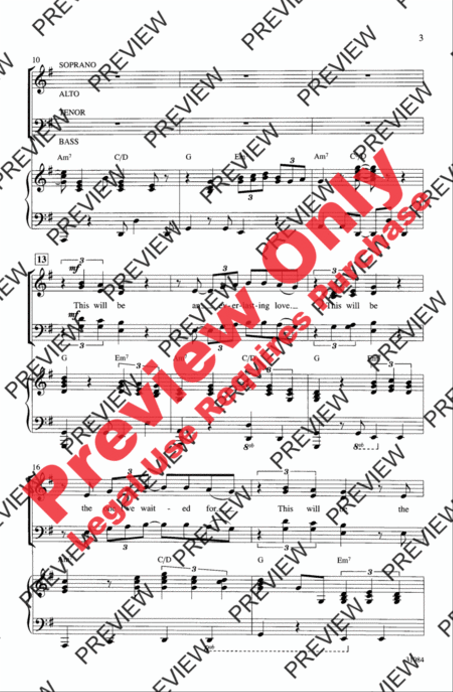 This Will Be (An Everlasting Love) 4-Part scores gallery preview page 3