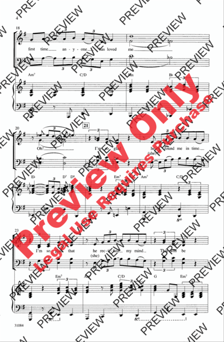 This Will Be (An Everlasting Love) 4-Part scores gallery preview page 4