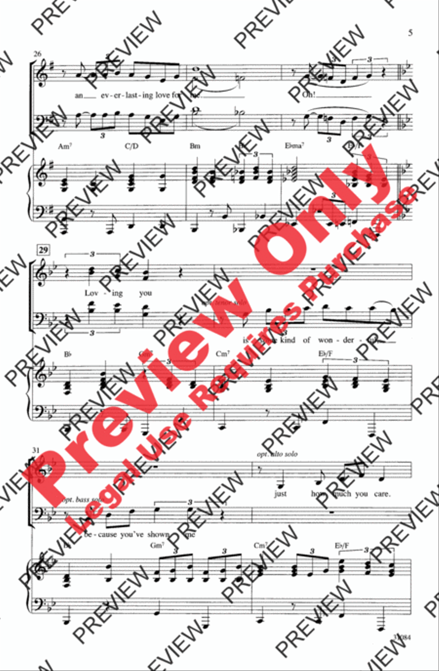 This Will Be (An Everlasting Love) 4-Part scores gallery preview page 5