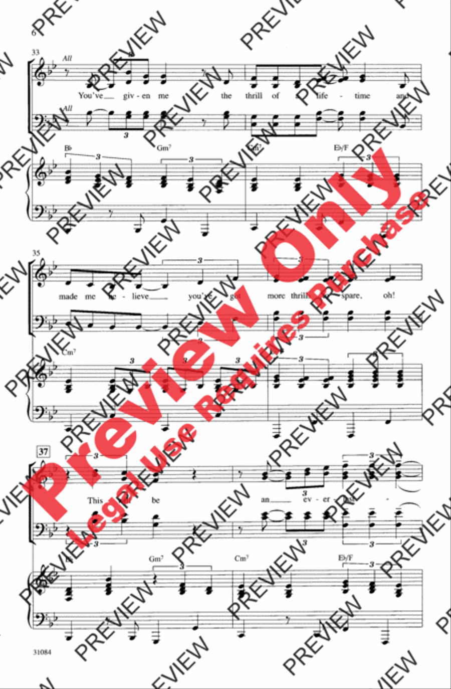 This Will Be (An Everlasting Love) 4-Part scores gallery preview page 6