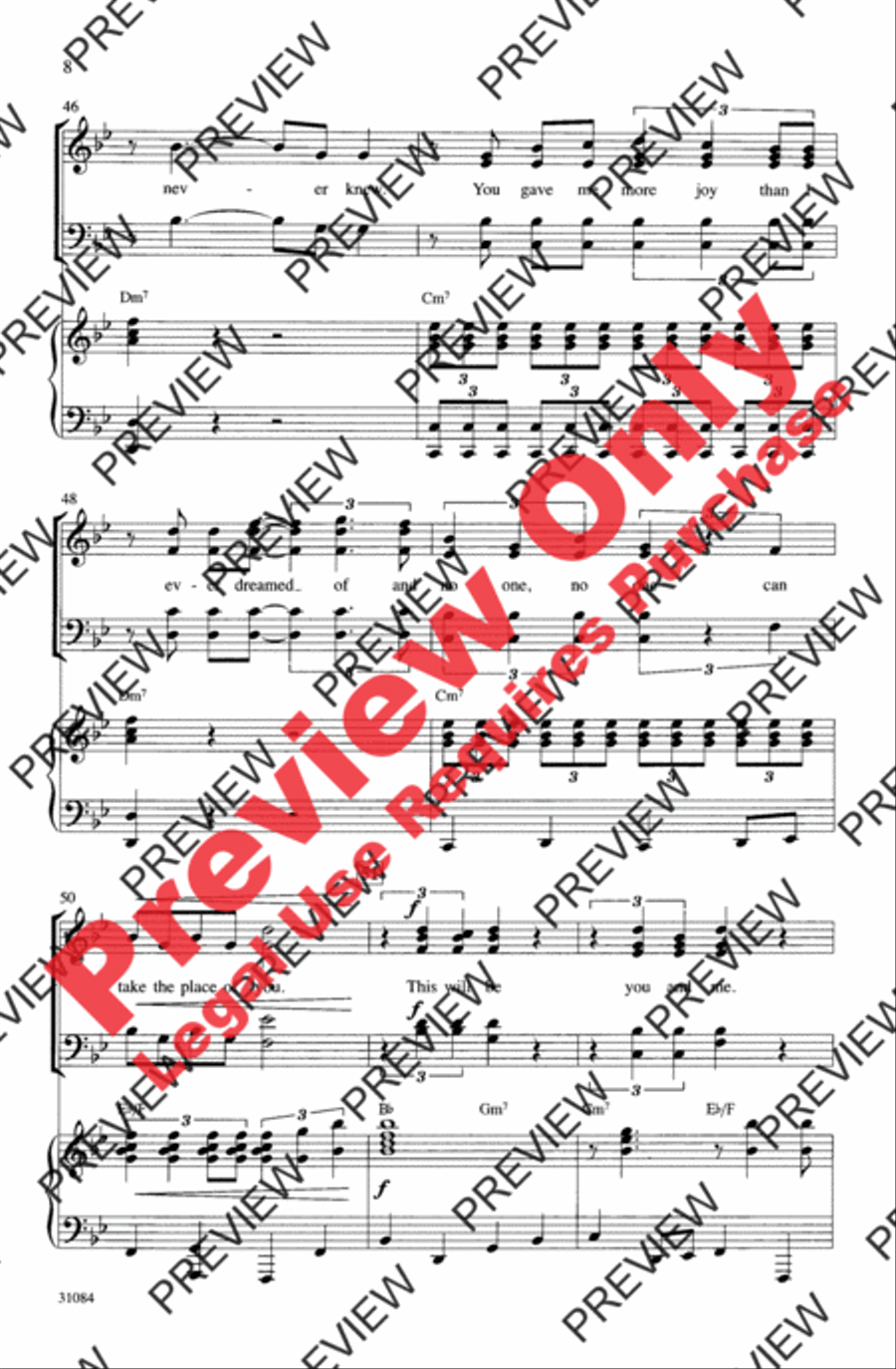 This Will Be (An Everlasting Love) 4-Part scores gallery preview page 8