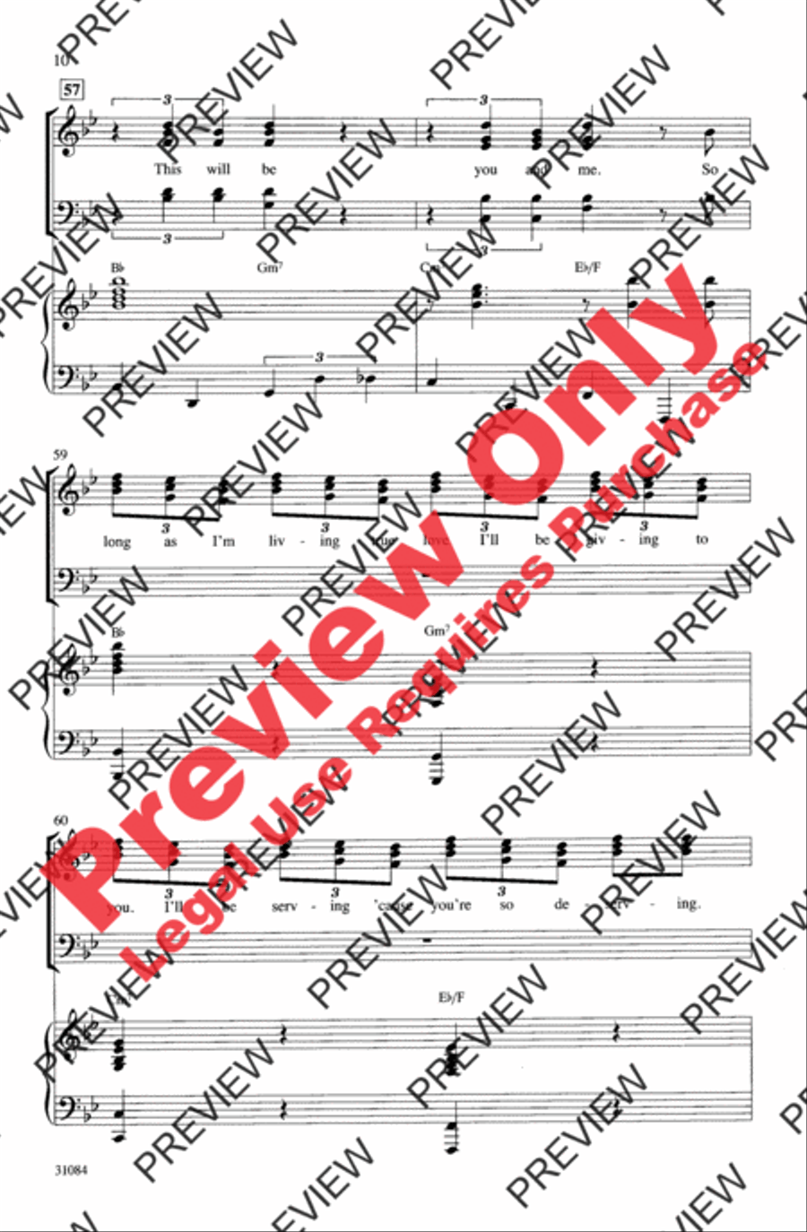 This Will Be (An Everlasting Love) 4-Part scores gallery preview page 10