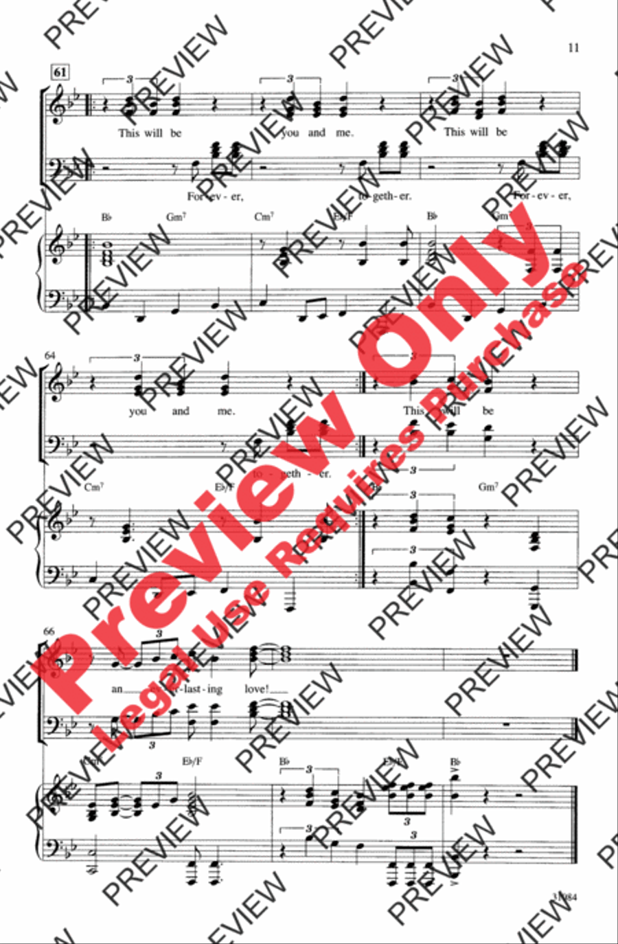 This Will Be (An Everlasting Love) 4-Part scores gallery preview page 11