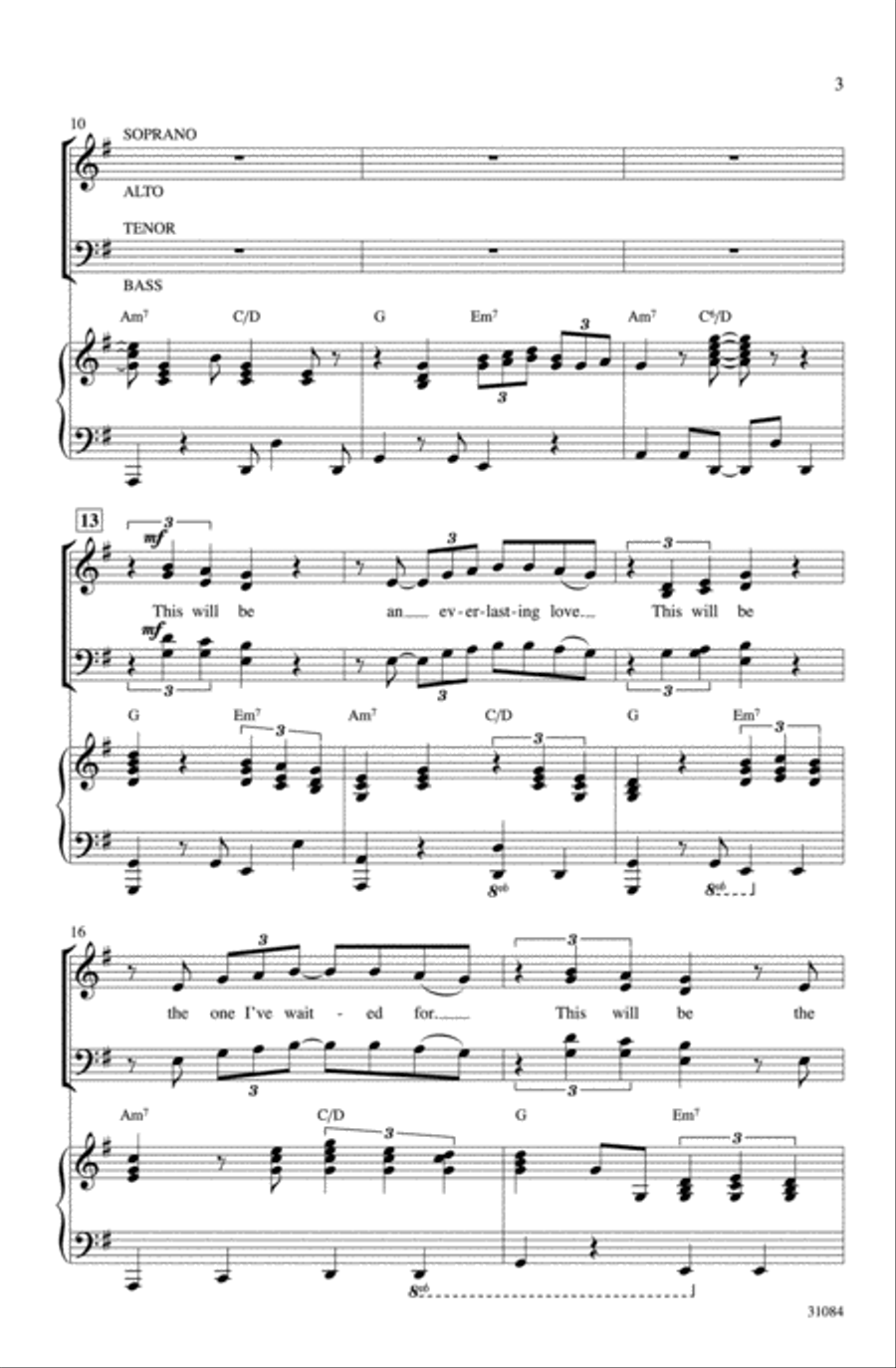 This Will Be (An Everlasting Love) 4-Part scores gallery preview page 13