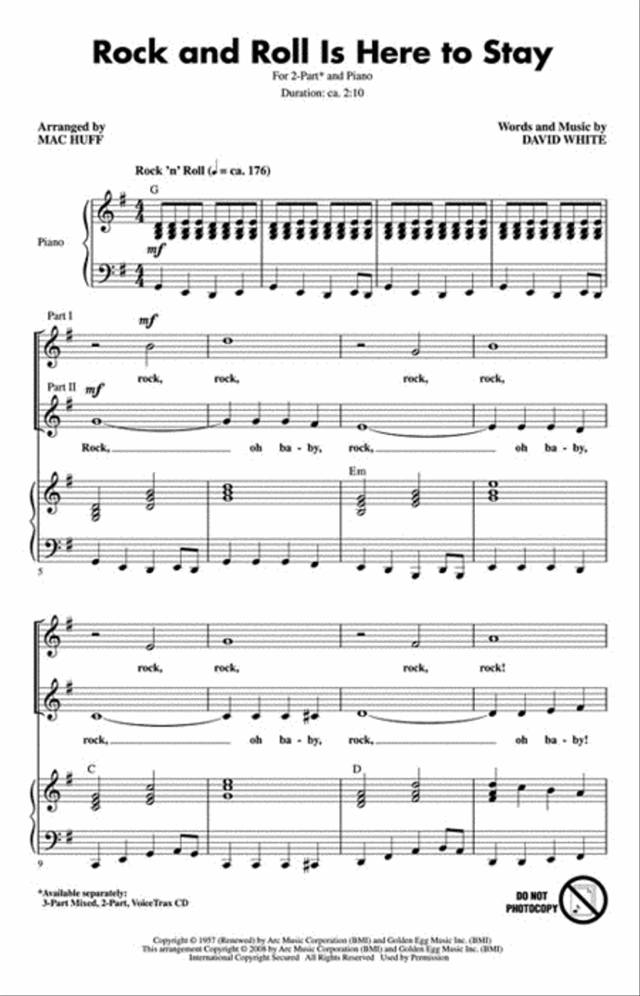 Rock and Roll Is Here to Stay 2-Part scores gallery preview page 2