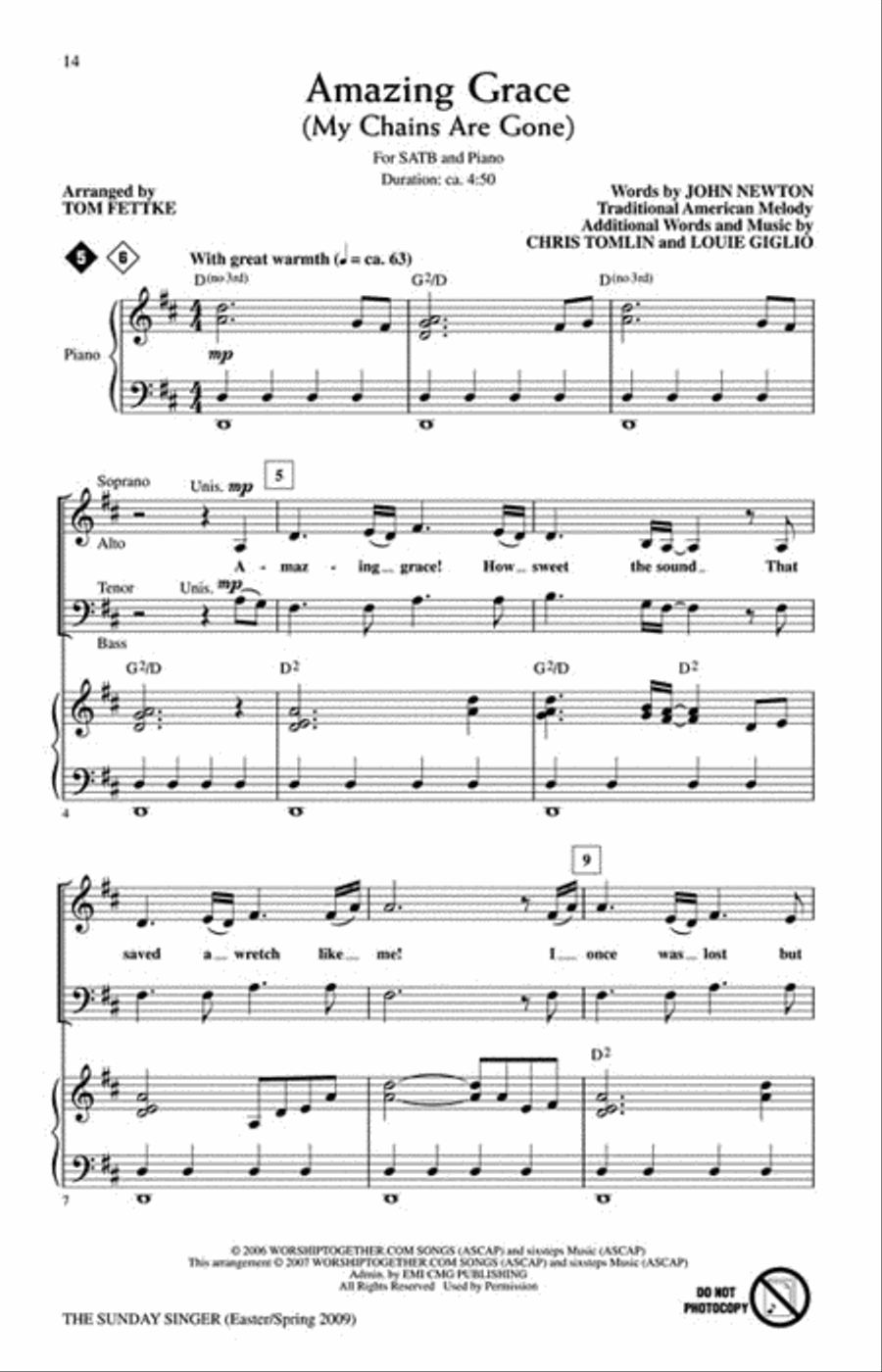 The Sunday Singer – Easter/Spring 2009 Choir scores gallery preview page 3