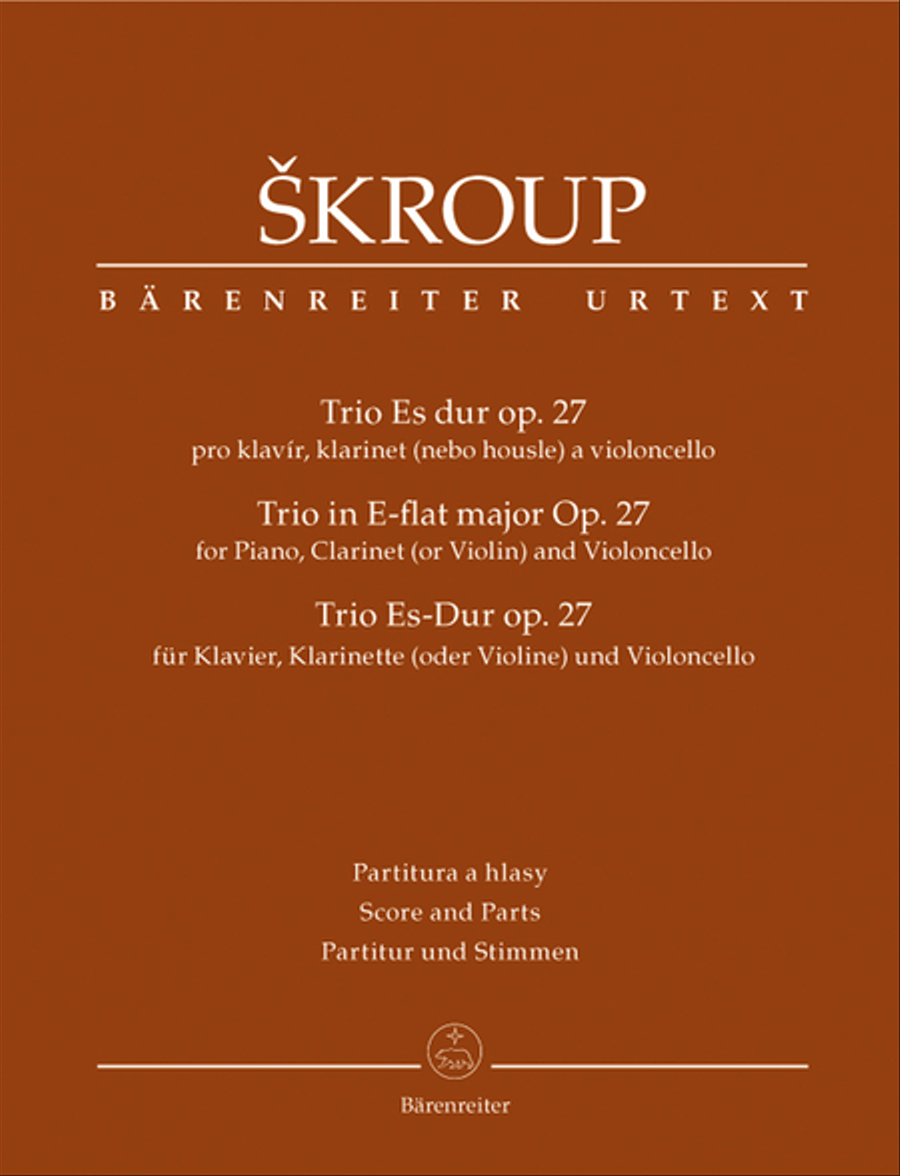 Trio for Piano, Clarinet (or Violin) and Violoncello E flat major op. 27 Clarinet scores gallery preview page 1