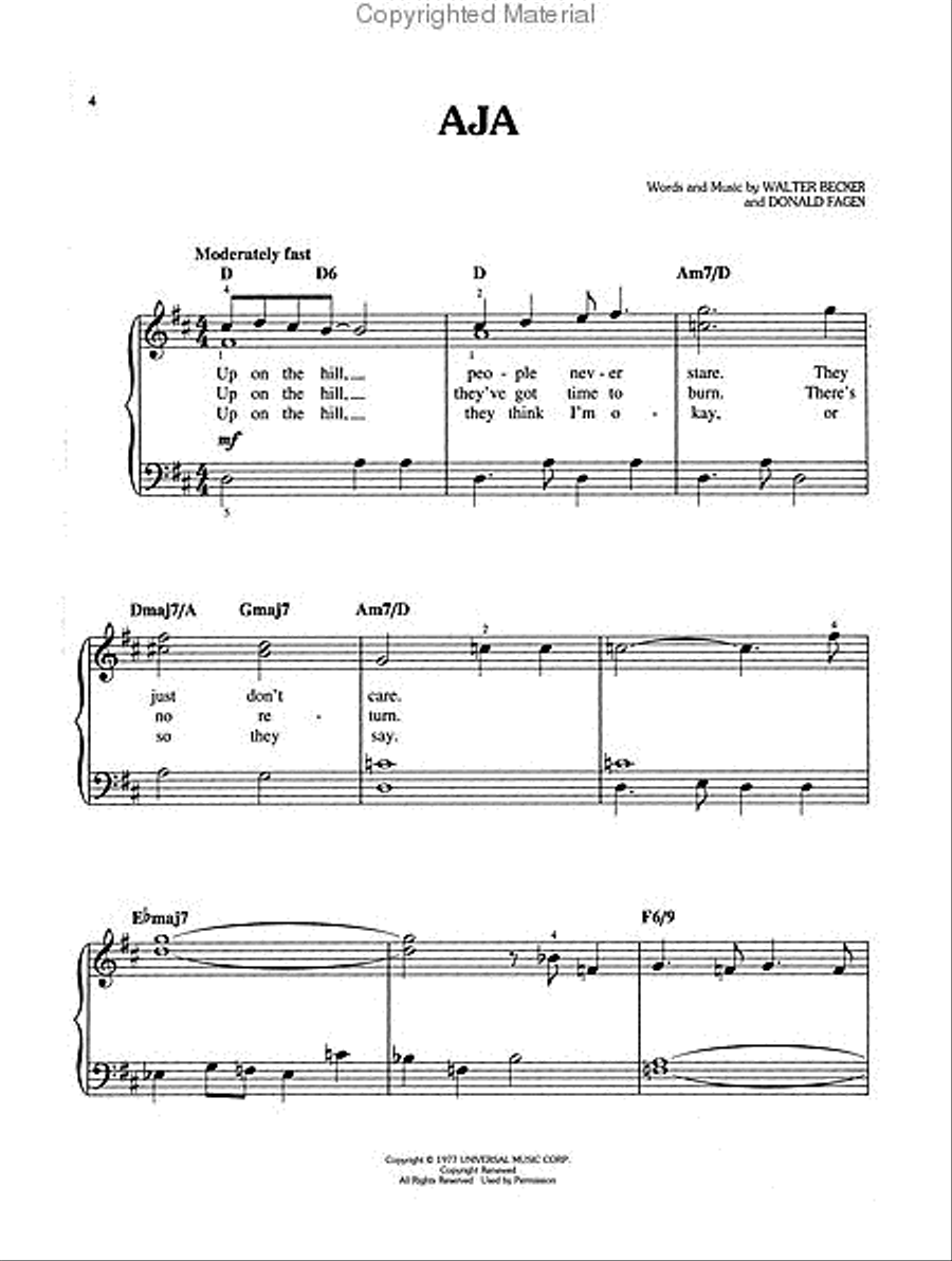 Steely Dan – Greatest Hits Easy Piano scores gallery preview page 2