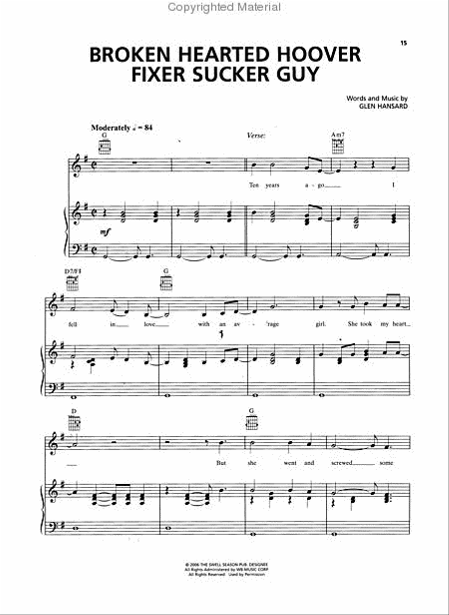Once Piano, Vocal, Guitar scores gallery preview page 4