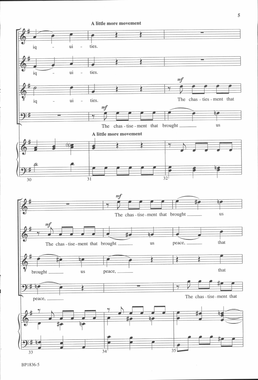 He Was Wounded for Our Transgressions 4-Part scores gallery preview page 5