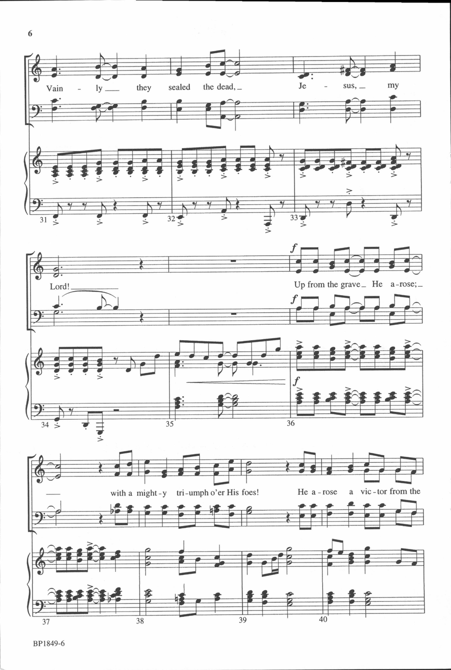 Christ Arose! Christ Arose! 4-Part scores gallery preview page 5