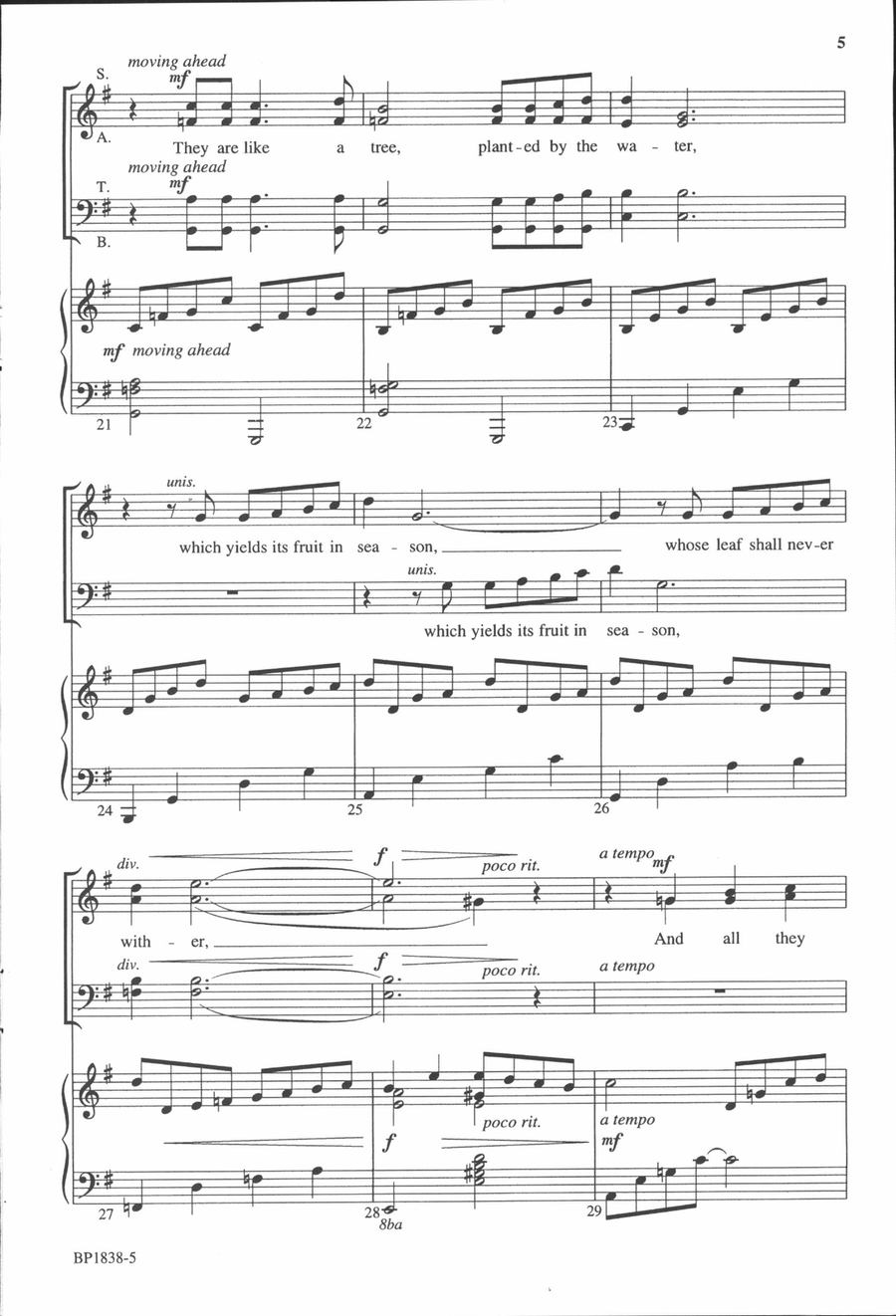 Psalm 1 Psalm 1 4-Part scores gallery preview page 5