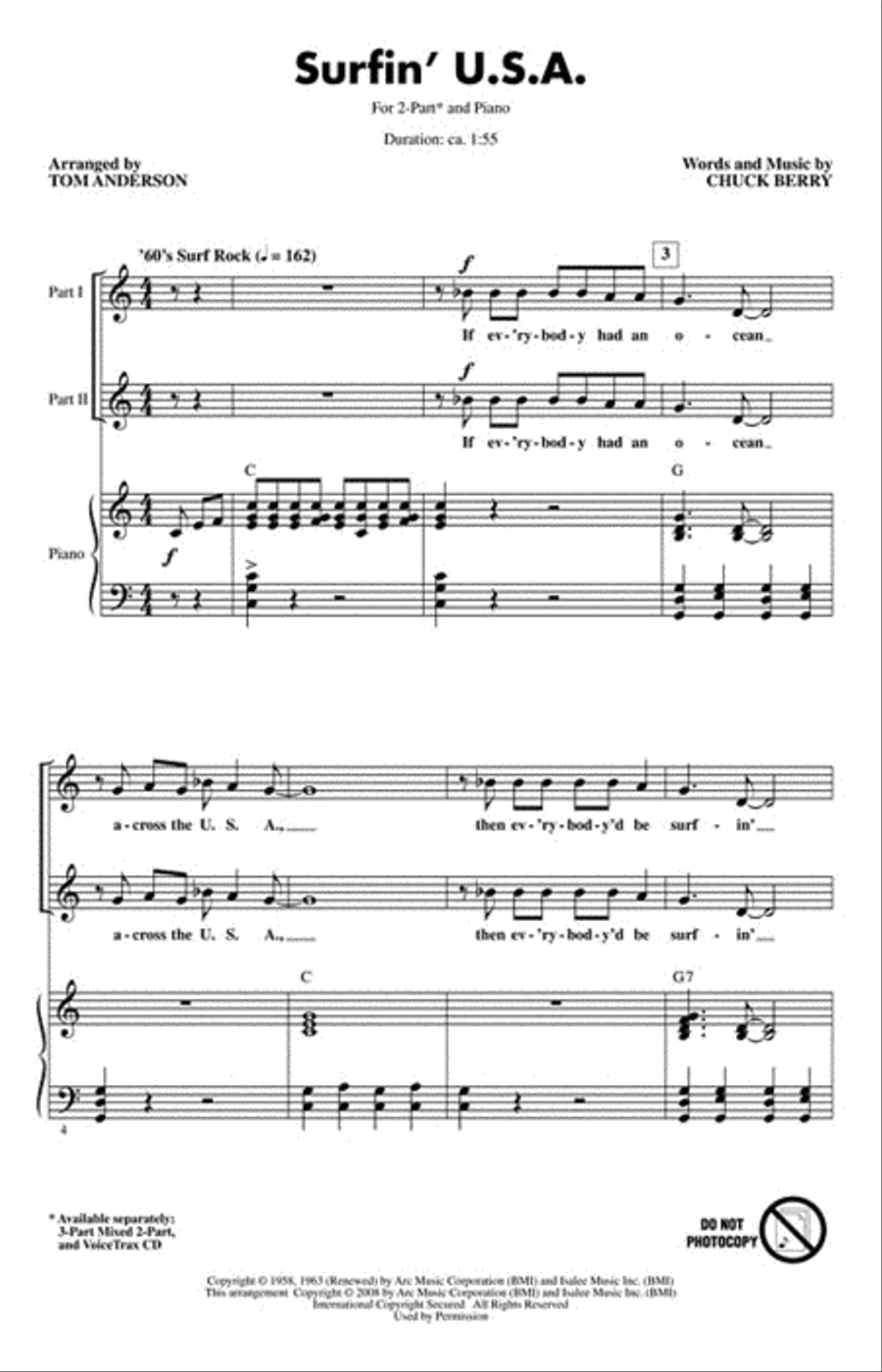 Surfin' U.S.A. Surfin' U.S.A. 2-Part scores gallery preview page 2