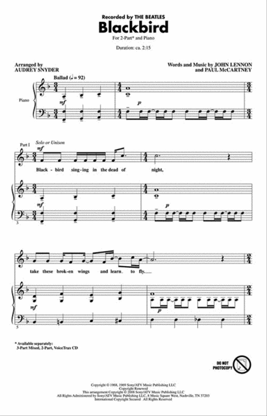 Blackbird Blackbird 2-Part scores gallery preview page 2