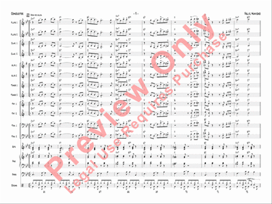 Feliz Navidad (score only) Jazz Ensemble scores gallery preview page 12