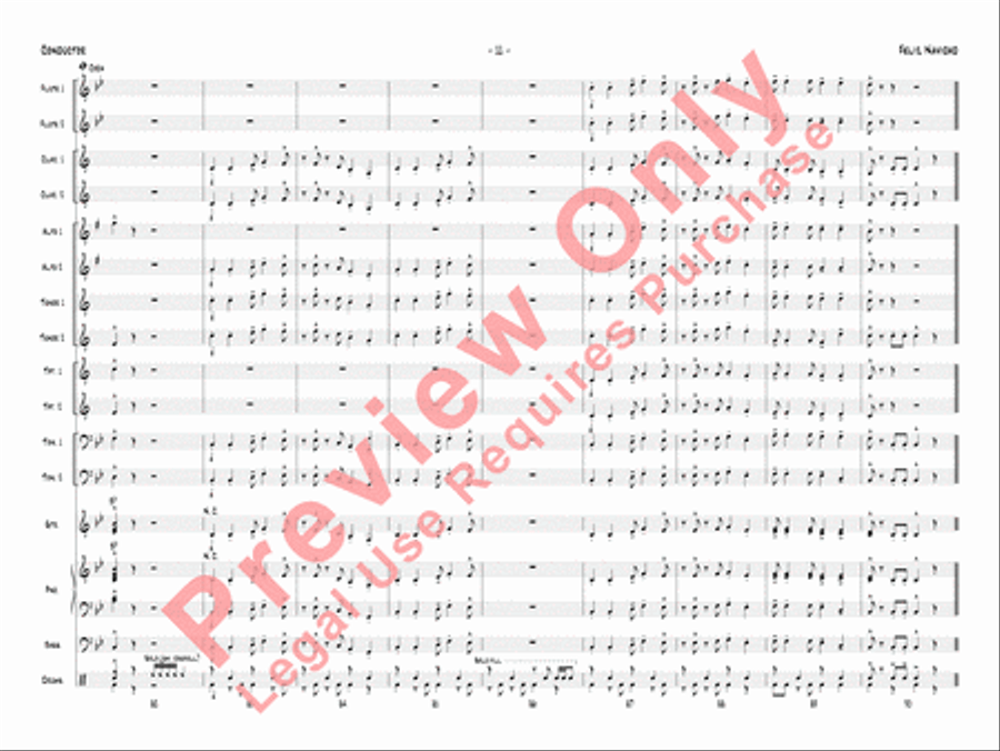 Feliz Navidad (score only) Jazz Ensemble scores gallery preview page 14