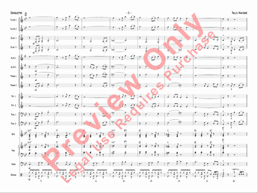 Feliz Navidad (score only) Jazz Ensemble scores gallery preview page 5