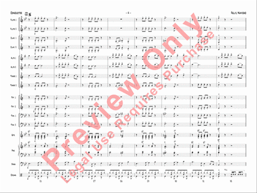 Feliz Navidad (score only) Jazz Ensemble scores gallery preview page 7
